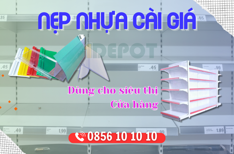 Nẹp nhựa cài giá